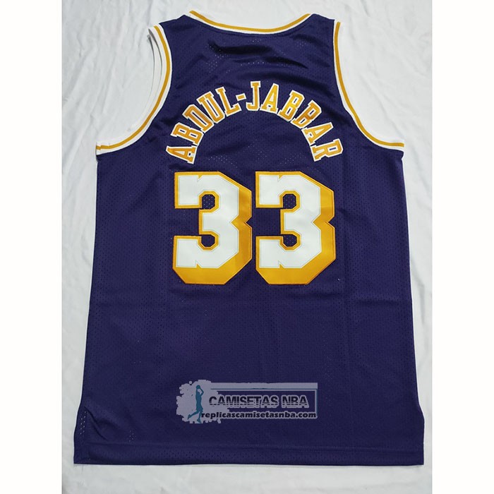 Camiseta Los Angeles Lakers Kareem Abdul-Jabbar NO 33 Mitchell & Ness 1983-84 Violeta